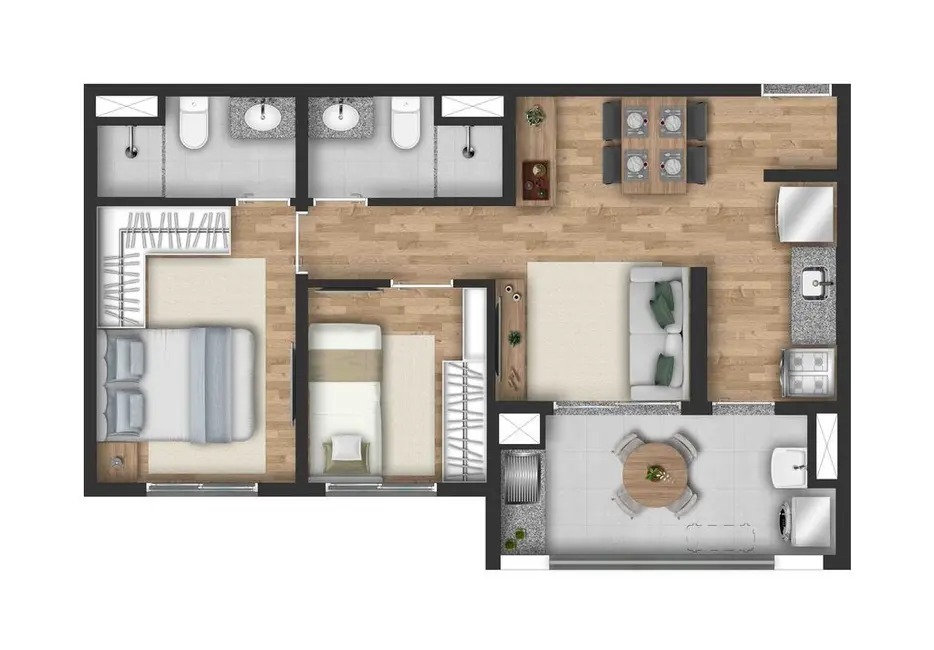 Apartamento com 2 quartos à venda, 52m2 em Santo Amaro, São Paulo - SP - imagem 1 Foto 1 de Apartamento com 2 quartos à venda, 52m2 em Santo Amaro, São Paulo - SP