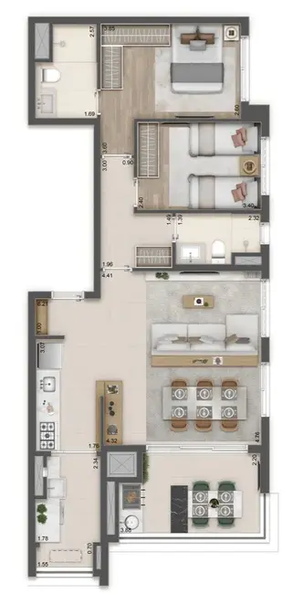 Apartamento com 1 quarto à venda, 38m2 em Butantã, São Paulo - SP - imagem 3 Foto 3 de Apartamento com 1 quarto à venda, 38m2 em Butantã, São Paulo - SP
