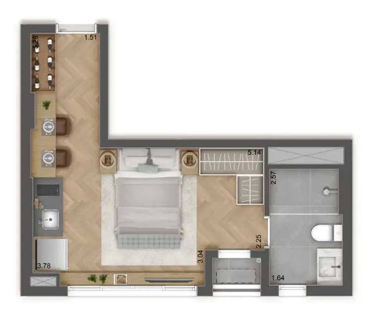 Kitnet com 1 quarto à venda, 26m2 em Butantã, São Paulo - SP - imagem 4 Foto 4 de Kitnet com 1 quarto à venda, 26m2 em Butantã, São Paulo - SP