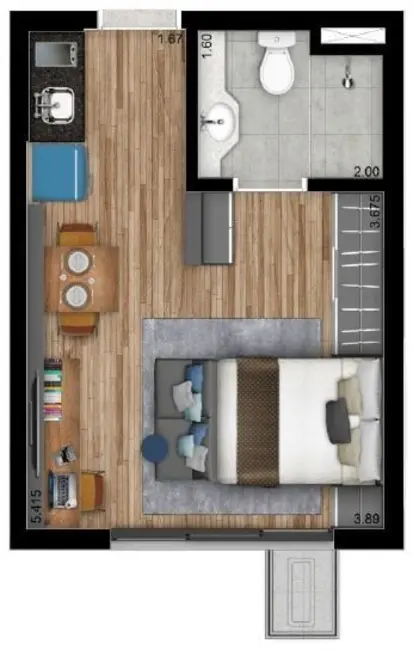 Apartamento com 3 quartos à venda, 68m2 em Vila Clementino, São Paulo - SP - imagem 5 Foto 5 de Apartamento com 3 quartos à venda, 68m2 em Vila Clementino, São Paulo - SP