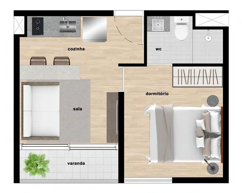 Foto 2 de Apartamento com 1 quarto à venda, 24m2 em Vila Olímpia, São Paulo - SP