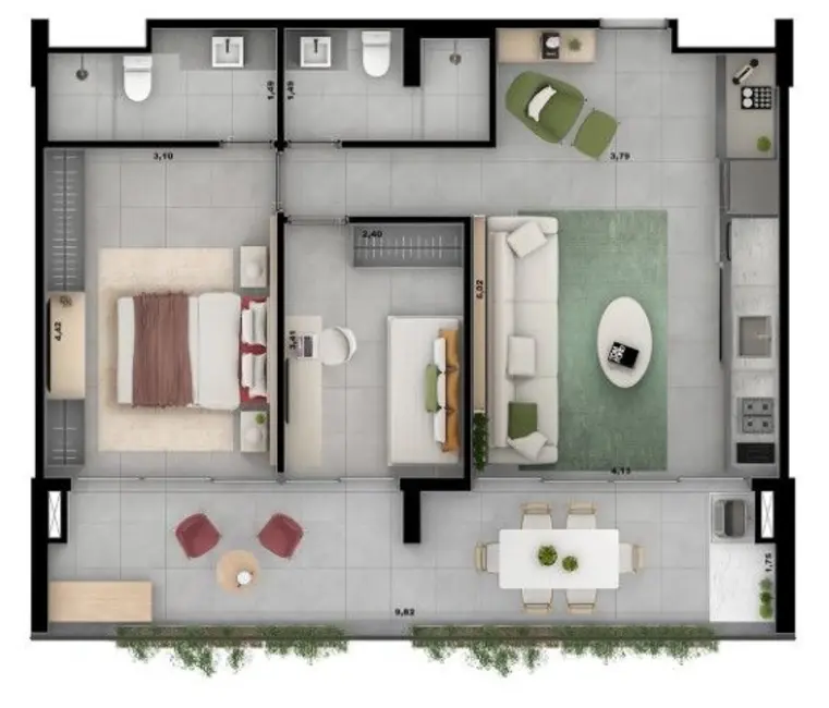 Apartamento com 2 quartos à venda, 217m2 em Jardim Anália Franco, São Paulo - SP - imagem 2 Foto 2 de Apartamento com 2 quartos à venda, 217m2 em Jardim Anália Franco, São Paulo - SP