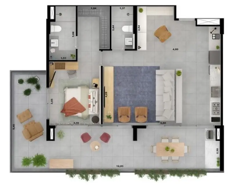 Apartamento com 1 quarto à venda, 106m2 em Jardim Anália Franco, São Paulo - SP - imagem 7 Foto 7 de Apartamento com 1 quarto à venda, 106m2 em Jardim Anália Franco, São Paulo - SP