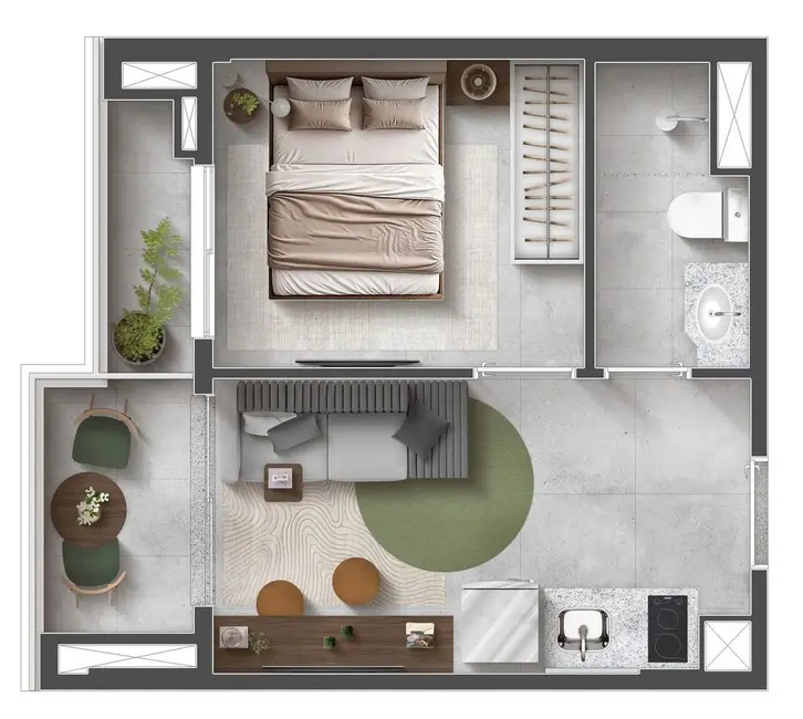 Apartamento com 1 quarto à venda, 31m2 em Bela Vista, São Paulo - SP - imagem 6 Foto 6 de Apartamento com 1 quarto à venda, 31m2 em Bela Vista, São Paulo - SP