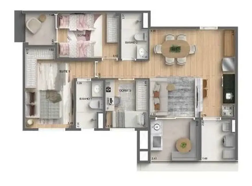 Foto 7 de Apartamento com 2 quartos à venda, 69m2 em Vila Monte Alegre, São Paulo - SP
