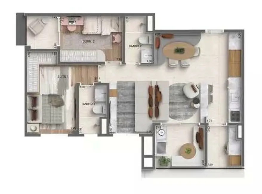 Foto 5 de Apartamento com 2 quartos à venda, 69m2 em Vila Monte Alegre, São Paulo - SP