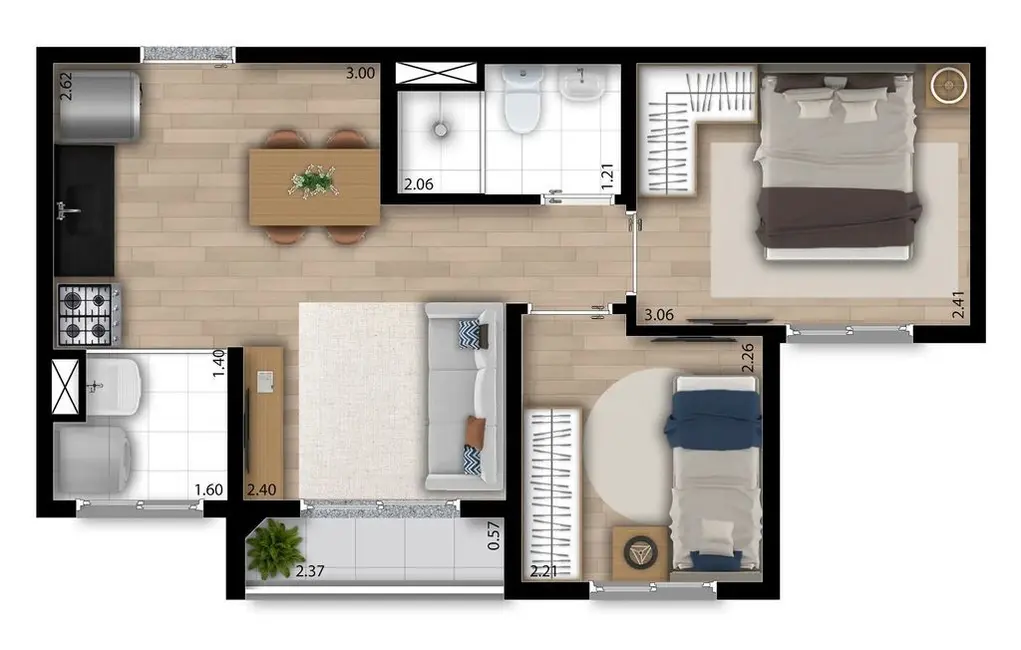 Foto 1 de Apartamento com 2 quartos à venda, 41m2 em Liberdade, São Paulo - SP