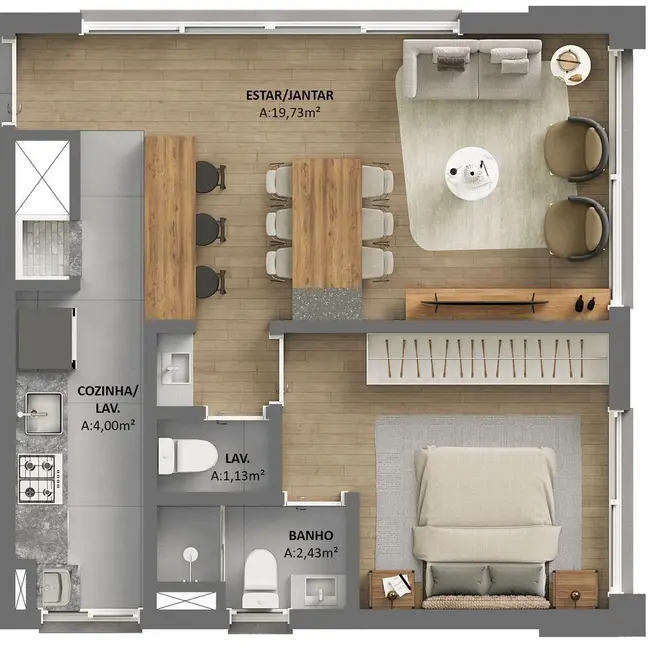 Foto 2 de Apartamento com 1 quarto à venda, 82m2 em Rio Branco, Porto Alegre - RS