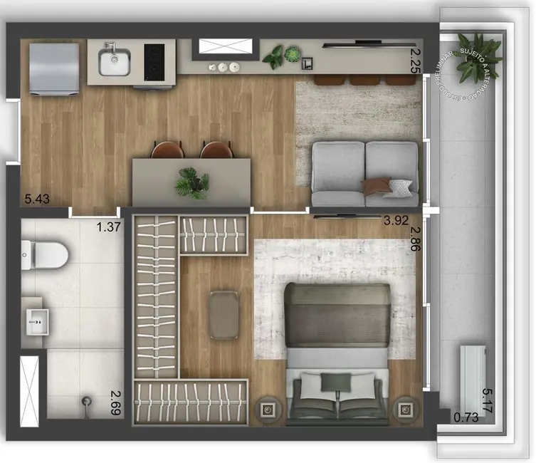 Foto 2 de Apartamento com 1 quarto à venda, 33m2 em São Paulo - SP