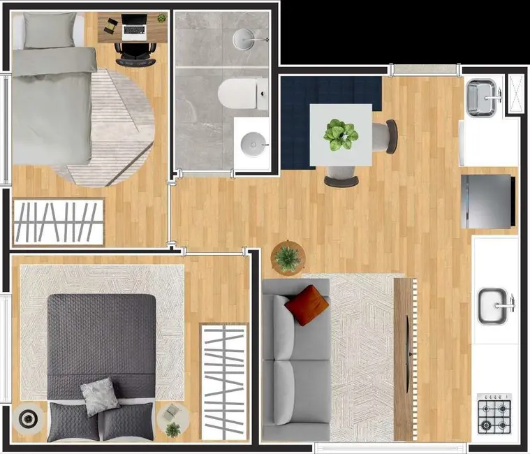 Foto 8 de Apartamento com 1 quarto à venda, 29m2 em Jaguaribe, Osasco - SP