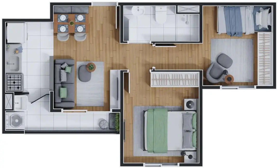 Foto 3 de Apartamento com 1 quarto à venda, 29m2 em Jaguaribe, Osasco - SP