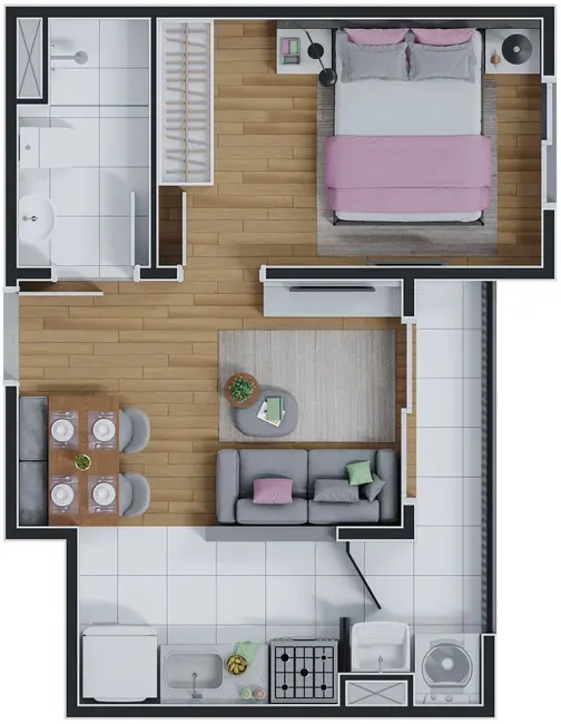 Foto 2 de Apartamento com 1 quarto à venda, 29m2 em Jaguaribe, Osasco - SP