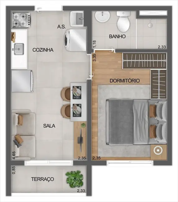 Foto 1 de Apartamento com 1 quarto à venda, 29m2 em Saúde, São Paulo - SP