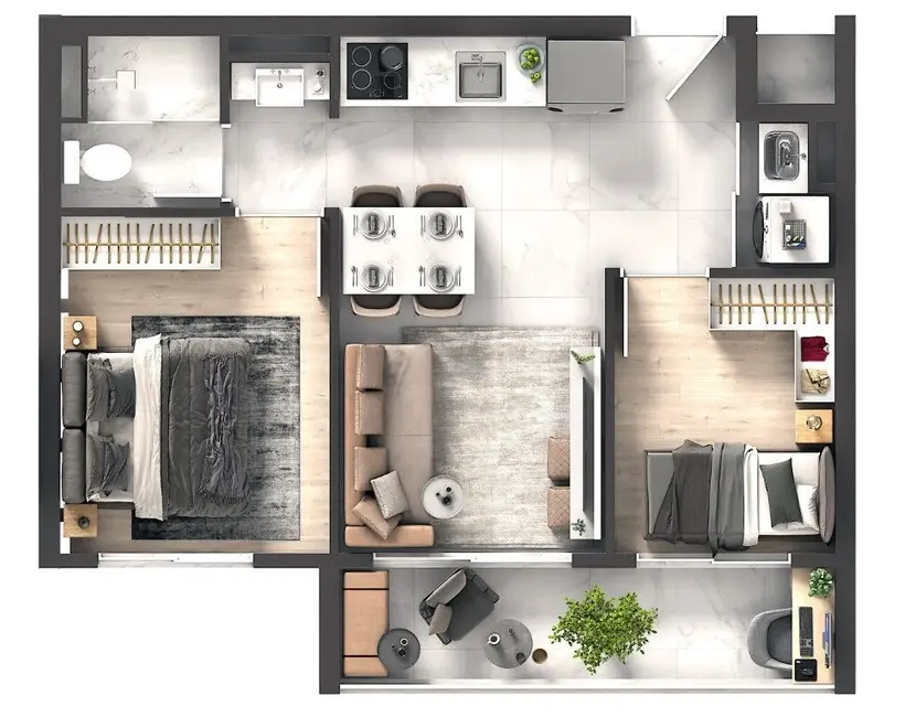 Apartamento com 1 quarto à venda, 33m2 em Morumbi, São Paulo - SP - imagem 4 Foto 4 de Apartamento com 1 quarto à venda, 33m2 em Morumbi, São Paulo - SP