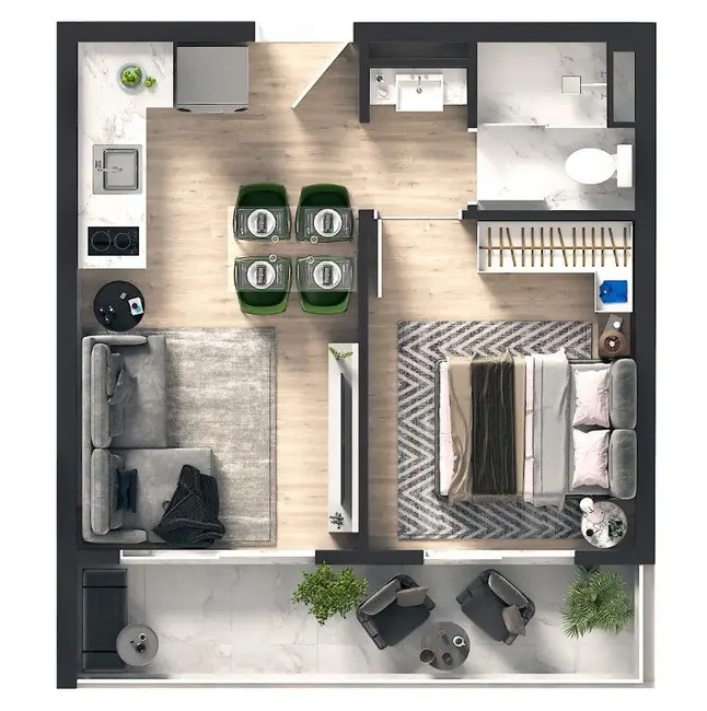Apartamento com 1 quarto à venda, 33m2 em Morumbi, São Paulo - SP - imagem 1 Foto 1 de Apartamento com 1 quarto à venda, 33m2 em Morumbi, São Paulo - SP
