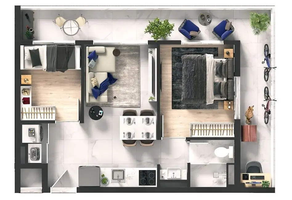 Apartamento com 1 quarto à venda, 33m2 em Morumbi, São Paulo - SP - imagem 7 Foto 7 de Apartamento com 1 quarto à venda, 33m2 em Morumbi, São Paulo - SP