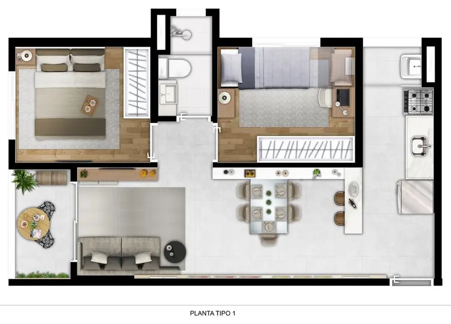 Foto 2 de Apartamento com 2 quartos à venda, 44m2 em Brás, São Paulo - SP