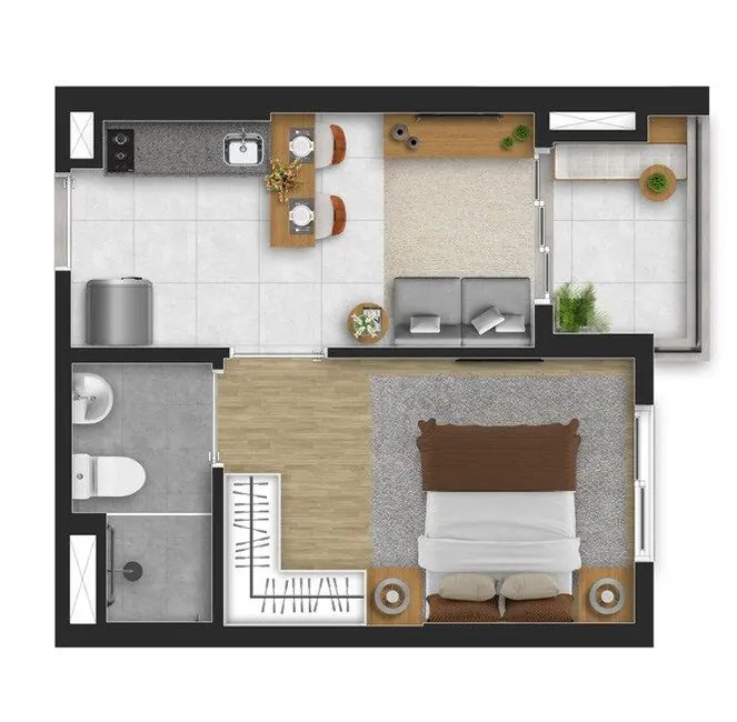 Foto 1 de Apartamento com 1 quarto à venda, 25m2 em Vila Dom Pedro I, São Paulo - SP