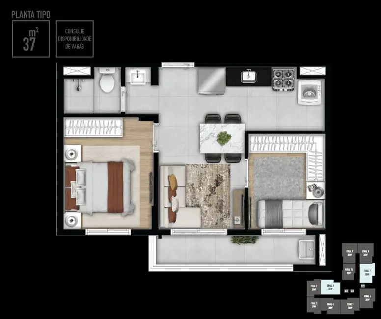 Apartamento com 2 quartos à venda, 39m2 em Mirandópolis, São Paulo - SP - imagem 4 Foto 4 de Apartamento com 2 quartos à venda, 39m2 em Mirandópolis, São Paulo - SP
