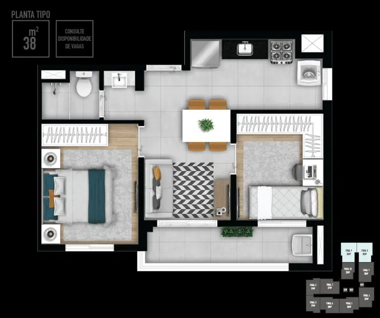 Apartamento com 2 quartos à venda, 39m2 em Mirandópolis, São Paulo - SP - imagem 1 Foto 1 de Apartamento com 2 quartos à venda, 39m2 em Mirandópolis, São Paulo - SP