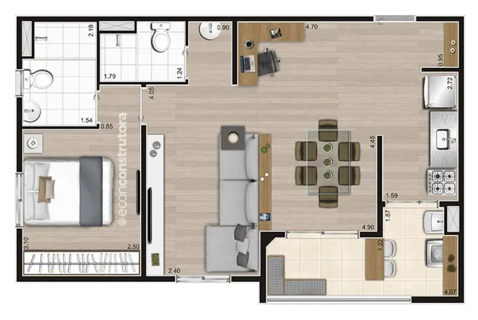 Apartamento com 2 quartos à venda, 47m2 em Vila das Bandeiras, Guarulhos - SP - imagem 5 Foto 5 de Apartamento com 2 quartos à venda, 47m2 em Vila das Bandeiras, Guarulhos - SP