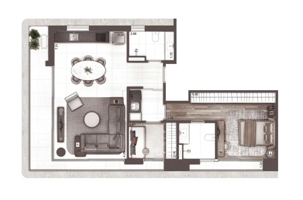 Apartamento com 2 quartos à venda, 91m2 em Higienópolis, São Paulo - SP - imagem 6 Foto 6 de Apartamento com 2 quartos à venda, 91m2 em Higienópolis, São Paulo - SP