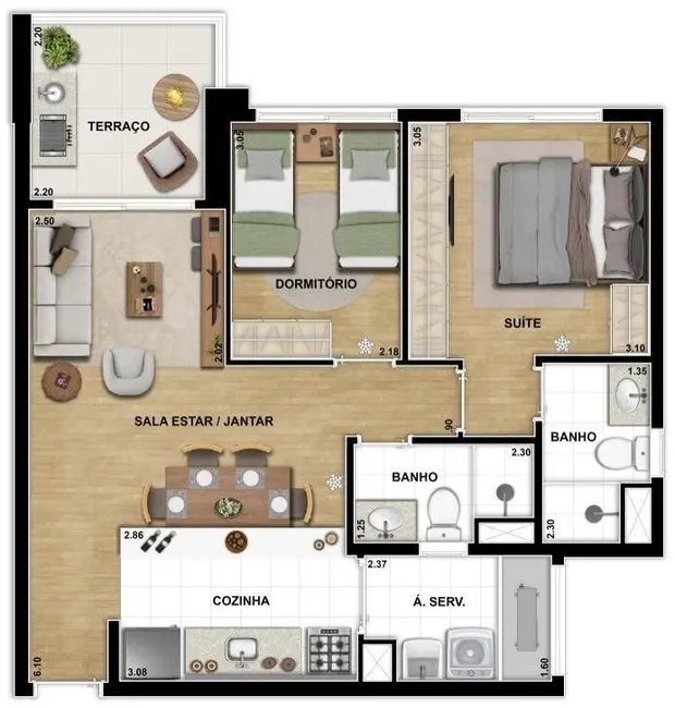 Foto 2 de Apartamento com 2 quartos à venda, 122m2 em Vila Santa Catarina, São Paulo - SP