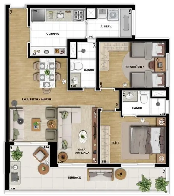 Foto 1 de Apartamento com 2 quartos à venda, 122m2 em Vila Santa Catarina, São Paulo - SP