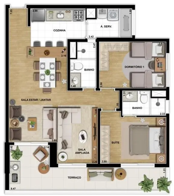Foto 5 de Apartamento com 2 quartos à venda, 122m2 em Vila Santa Catarina, São Paulo - SP