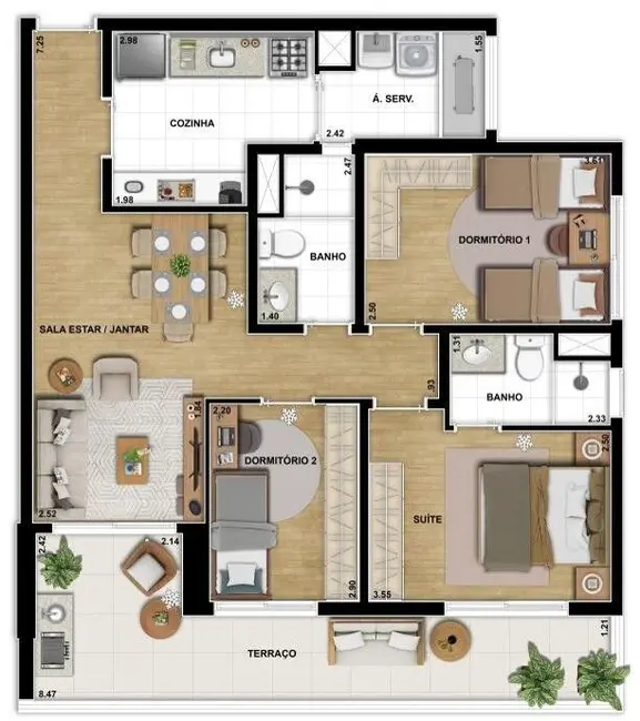 Foto 6 de Apartamento com 2 quartos à venda, 122m2 em Vila Santa Catarina, São Paulo - SP