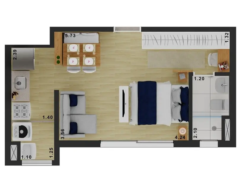Foto 2 de Apartamento com 2 quartos à venda, 42m2 em Mooca, São Paulo - SP