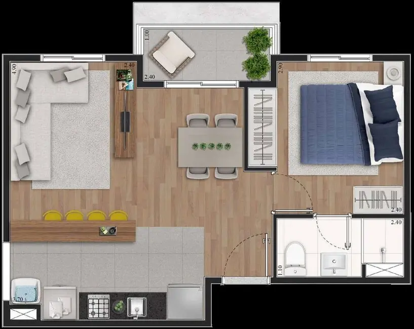 Foto 5 de Apartamento à venda, 42m2 em Vila Santa Catarina, São Paulo - SP
