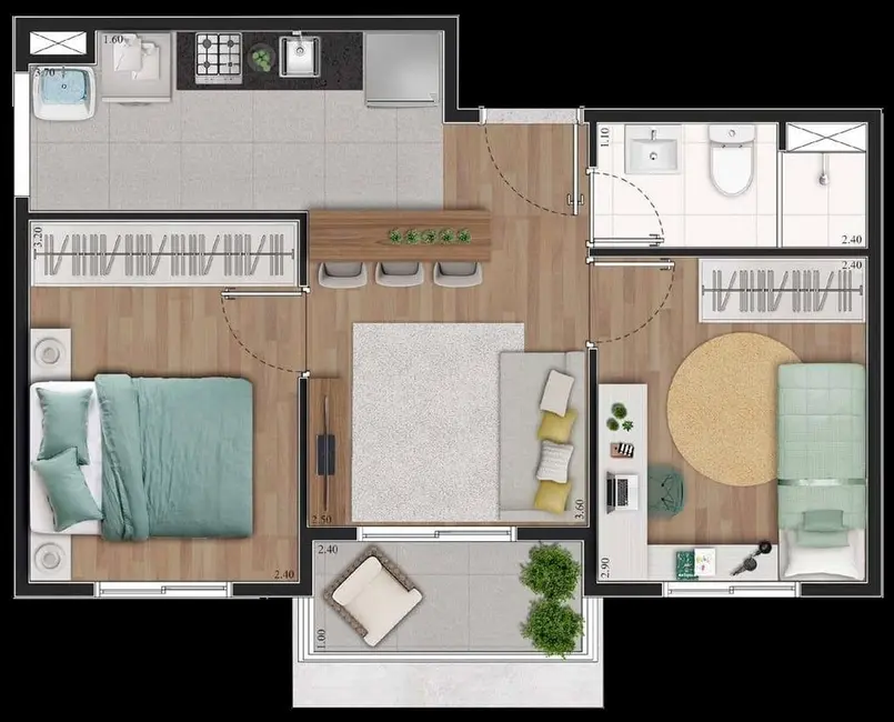 Foto 3 de Apartamento à venda, 42m2 em Vila Santa Catarina, São Paulo - SP