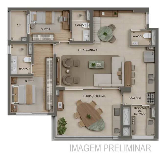 Apartamento com 4 quartos à venda, 191m2 em Jardim Anália Franco, São Paulo - SP - imagem 3 Foto 3 de Apartamento com 4 quartos à venda, 191m2 em Jardim Anália Franco, São Paulo - SP