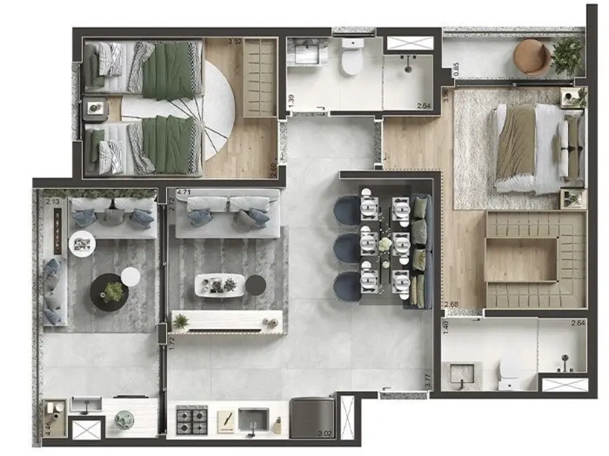 Foto 3 de Apartamento com 2 quartos à venda, 63m2 em Saúde, São Paulo - SP