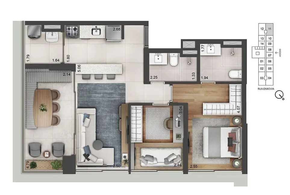 Apartamento com 2 quartos à venda, 262m2 em Chácara Santo Antônio (Zona Sul), São Paulo - SP - imagem 7 Foto 7 de Apartamento com 2 quartos à venda, 262m2 em Chácara Santo Antônio (Zona Sul), São Paulo - SP