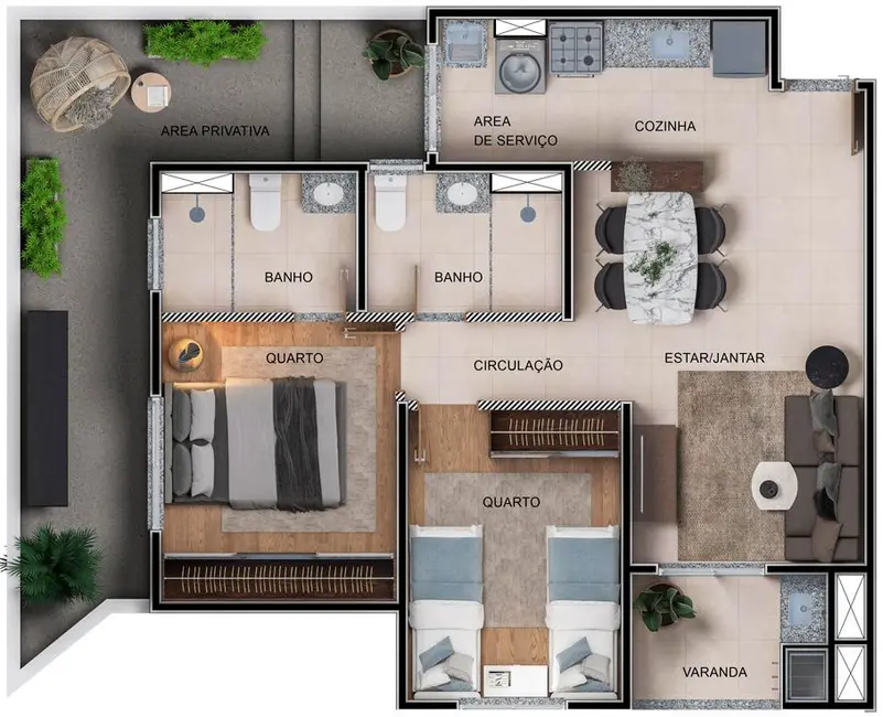 Foto 3 de Apartamento com 2 quartos à venda, 62m2 em Vila Augusta, Guarulhos - SP