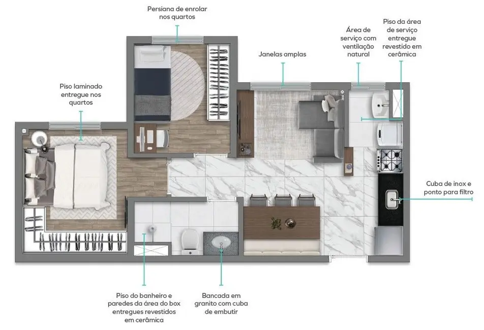 Foto 3 de Apartamento com 2 quartos à venda, 70m2 em Santana, São Paulo - SP