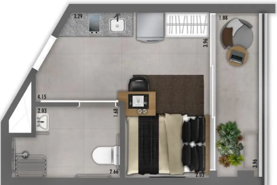 Foto 6 de Apartamento com 2 quartos à venda, 34m2 em Veloso, Osasco - SP