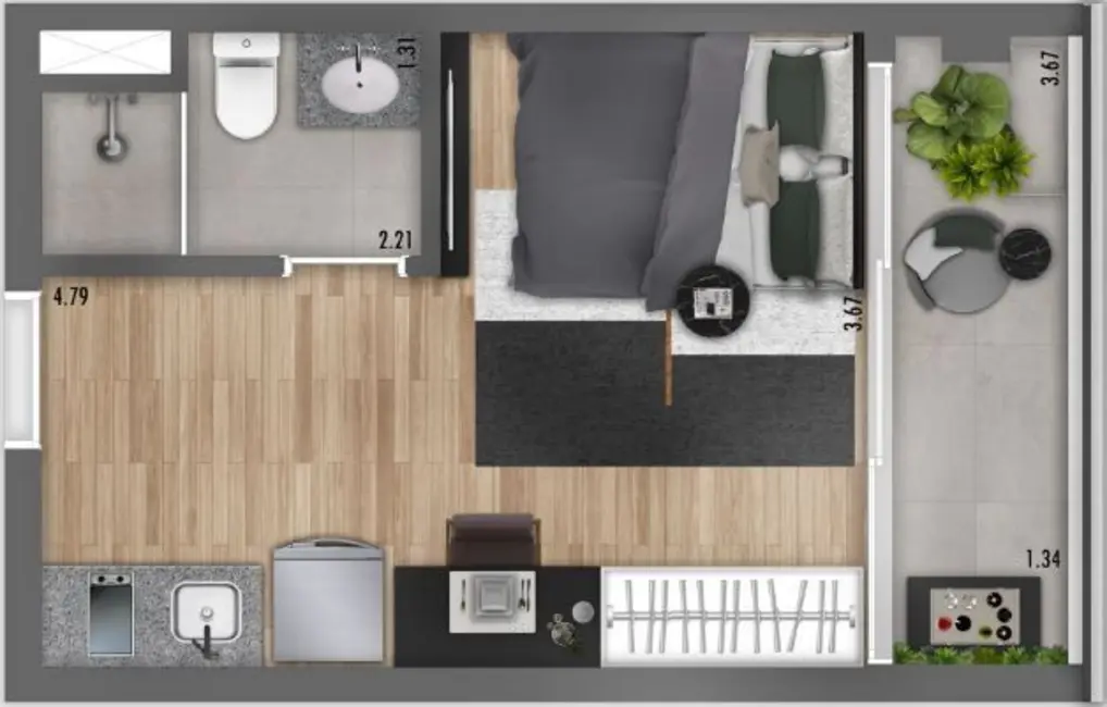 Foto 8 de Apartamento com 2 quartos à venda, 34m2 em Veloso, Osasco - SP