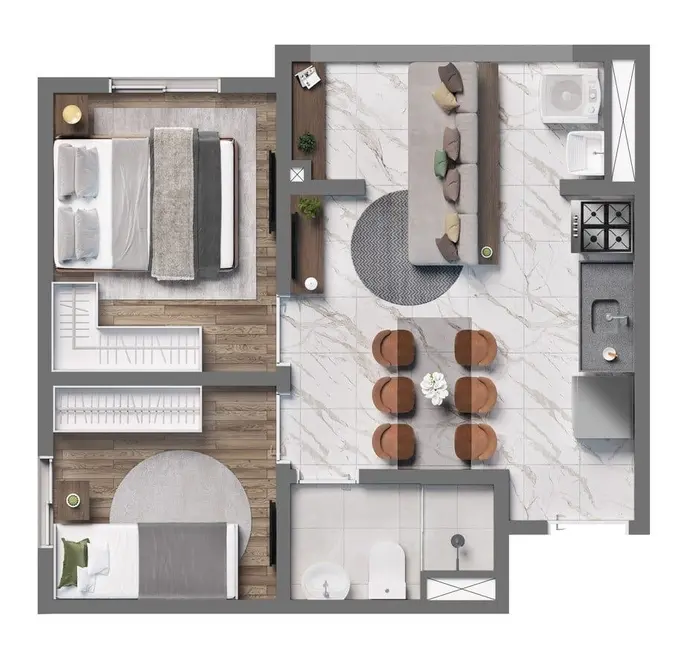 Apartamento com 2 quartos à venda, 33m2 em Água Branca, São Paulo - SP - imagem 3 Foto 3 de Apartamento com 2 quartos à venda, 33m2 em Água Branca, São Paulo - SP