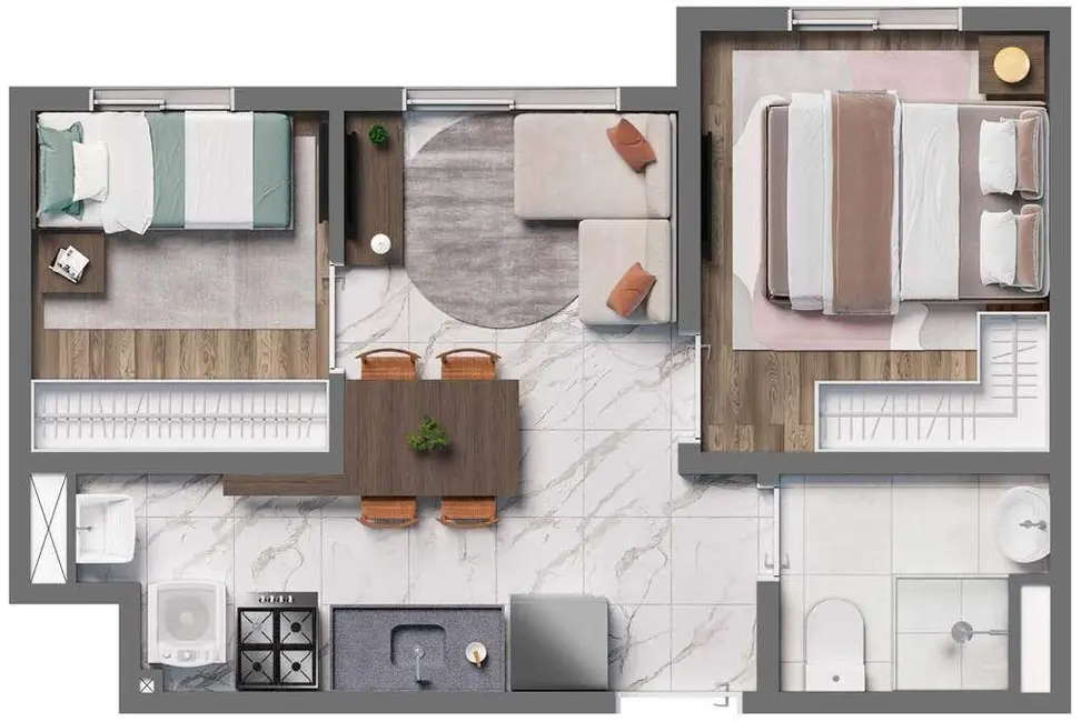 Apartamento com 2 quartos à venda, 31m2 em Jardim Piratininga, São Paulo - SP - imagem 2 Foto 2 de Apartamento com 2 quartos à venda, 31m2 em Jardim Piratininga, São Paulo - SP