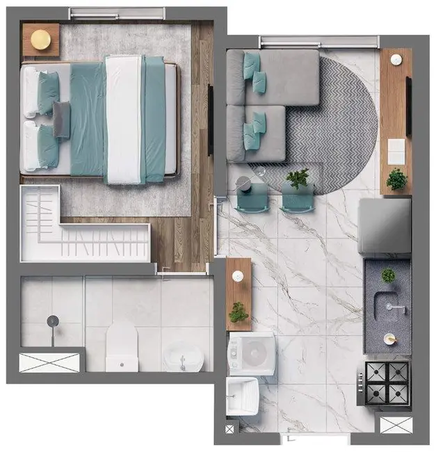 Apartamento com 2 quartos à venda, 31m2 em Jardim Piratininga, São Paulo - SP - imagem 4 Foto 4 de Apartamento com 2 quartos à venda, 31m2 em Jardim Piratininga, São Paulo - SP
