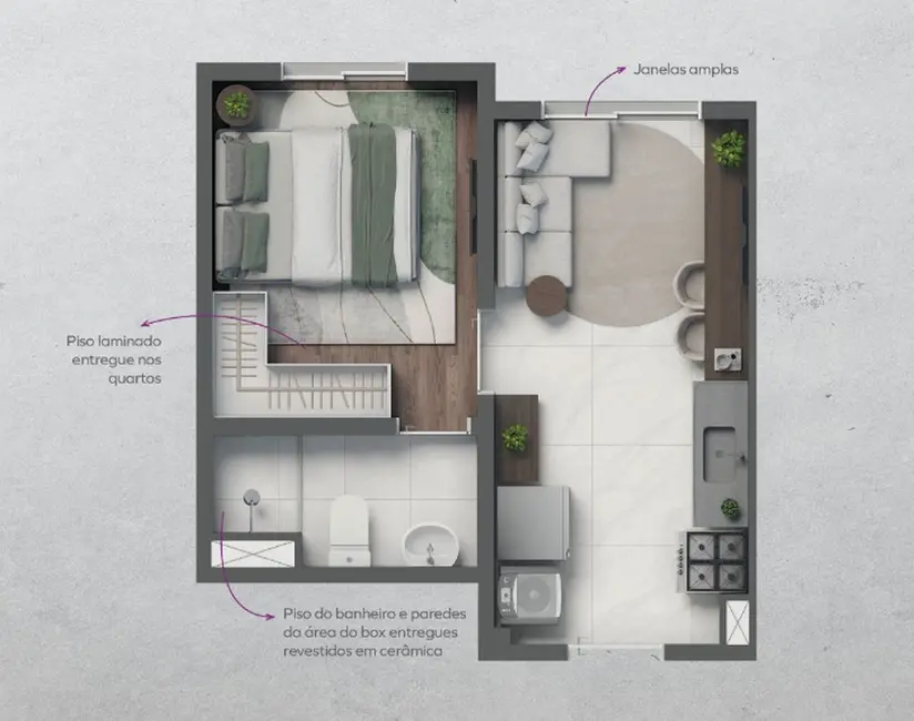 Apartamento com 2 quartos à venda, 38m2 em Jardim São Luís, São Paulo - SP - imagem 6 Foto 6 de Apartamento com 2 quartos à venda, 38m2 em Jardim São Luís, São Paulo - SP