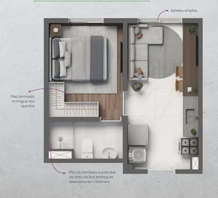 Apartamento com 2 quartos à venda, 38m2 em Jardim São Luís, São Paulo - SP - imagem 4 Foto 4 de Apartamento com 2 quartos à venda, 38m2 em Jardim São Luís, São Paulo - SP