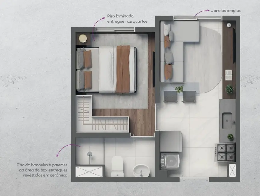 Apartamento com 2 quartos à venda, 38m2 em Jardim São Luís, São Paulo - SP - imagem 2 Foto 2 de Apartamento com 2 quartos à venda, 38m2 em Jardim São Luís, São Paulo - SP