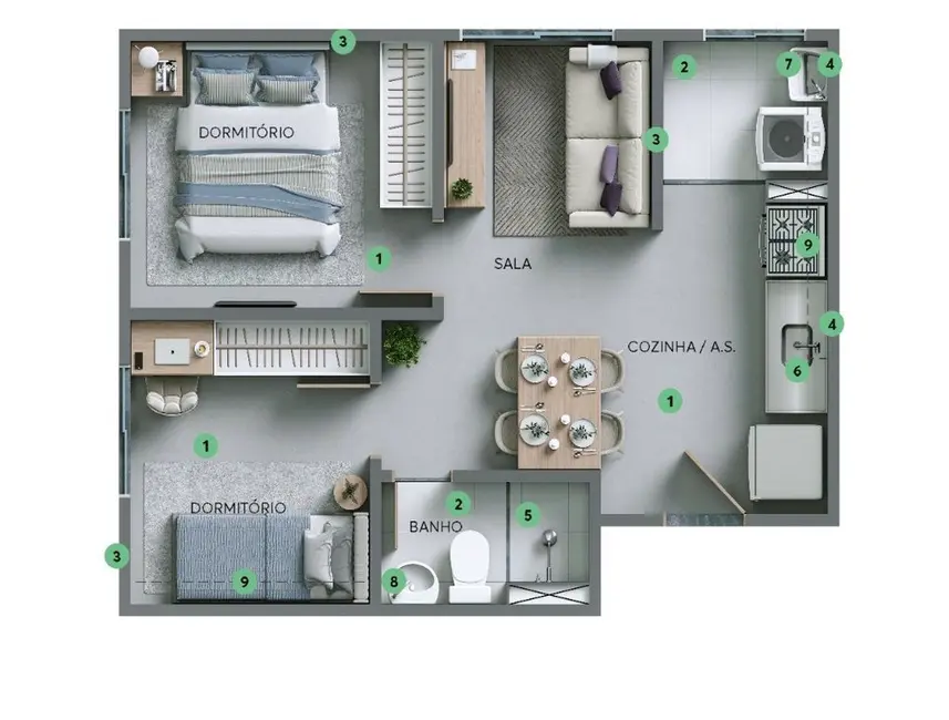Apartamento com 2 quartos à venda, 35m2 em Pirituba, São Paulo - SP - imagem 2 Foto 2 de Apartamento com 2 quartos à venda, 35m2 em Pirituba, São Paulo - SP
