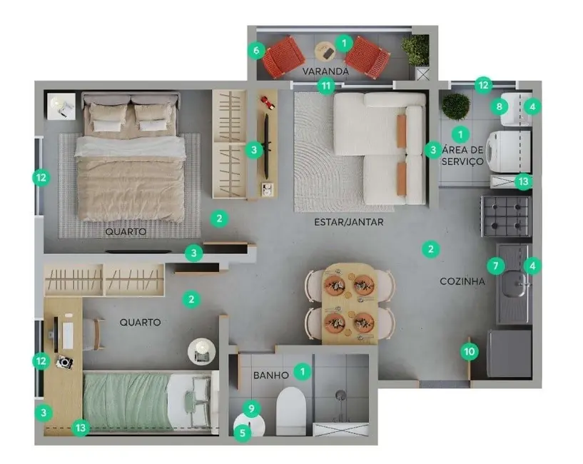 Foto 2 de Apartamento com 2 quartos à venda, 38m2 em Usina Piratininga, São Paulo - SP