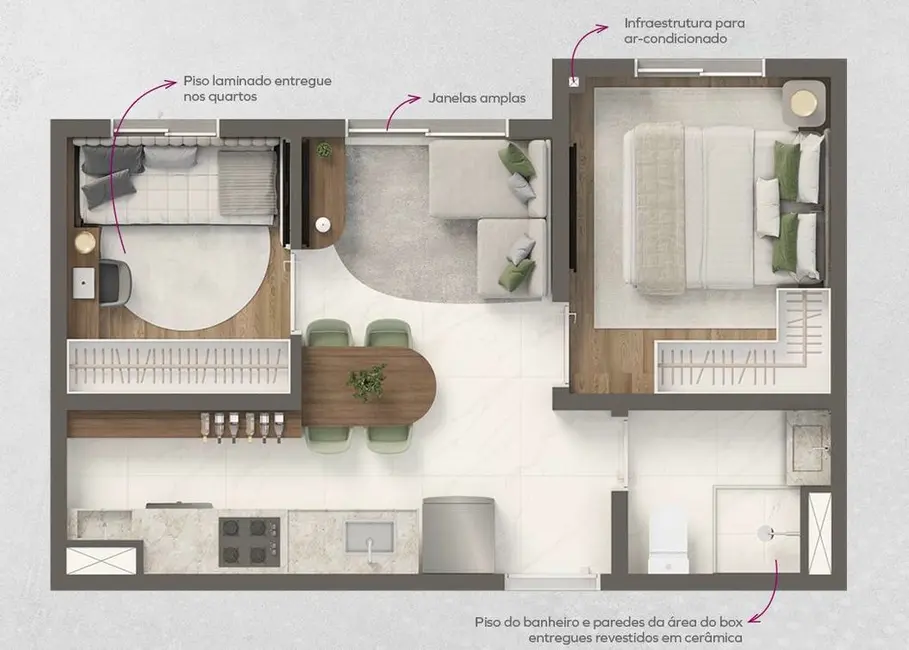 Apartamento com 2 quartos à venda, 31m2 em Santo Amaro, São Paulo - SP - imagem 9 Foto 9 de Apartamento com 2 quartos à venda, 31m2 em Santo Amaro, São Paulo - SP