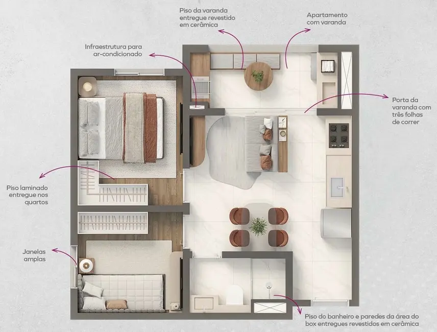 Apartamento com 2 quartos à venda, 31m2 em Santo Amaro, São Paulo - SP - imagem 3 Foto 3 de Apartamento com 2 quartos à venda, 31m2 em Santo Amaro, São Paulo - SP